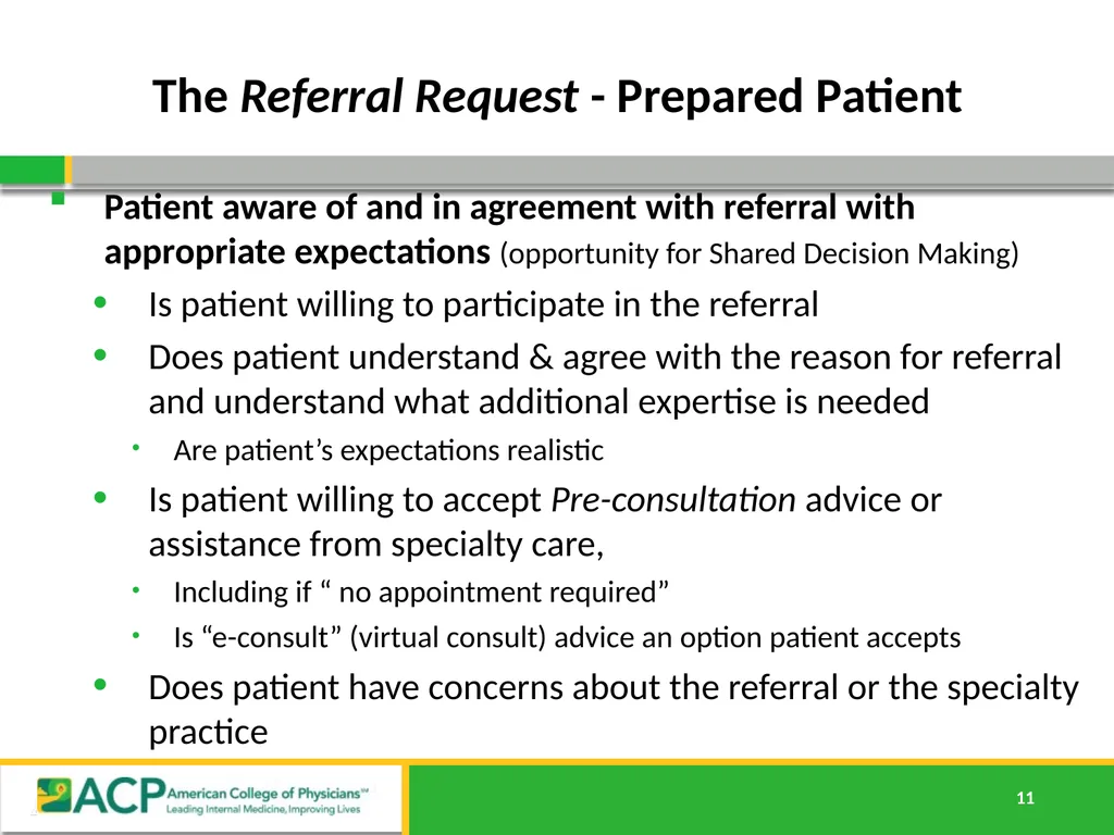 Connecting Care Ensuring Quality Referrals and - slide 11 of 52