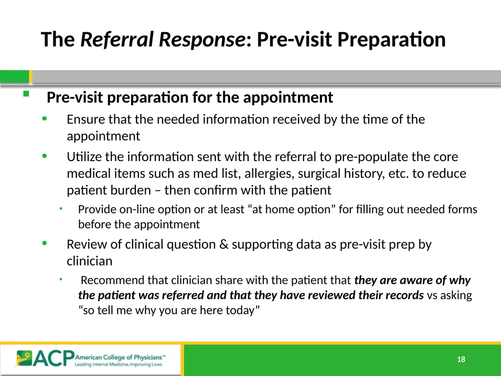 Connecting Care Ensuring Quality Referrals and - slide 18 of 52