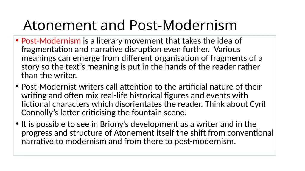 8th – 11th May – Atonement 14th – 18th May - slide 9 of 13