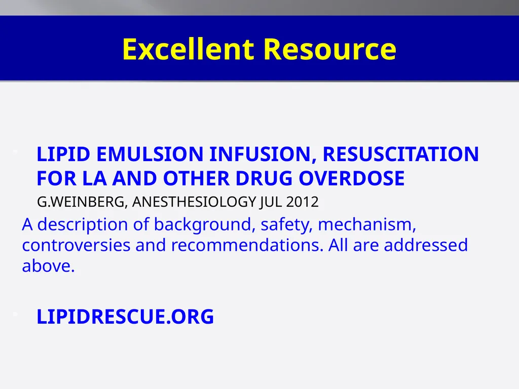 Local Anesthesia Systemic Toxicity LA(S)T - slide 26 of 27