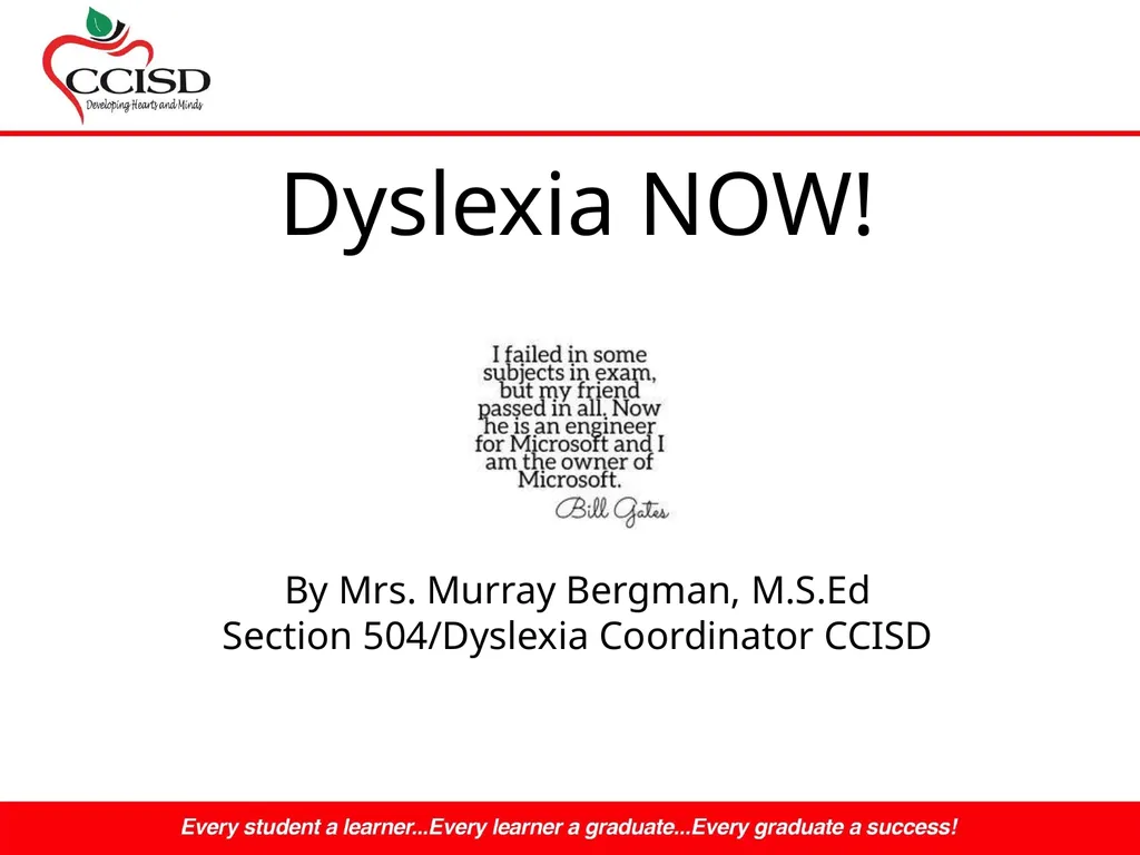 Dyslexia NOW! By Mrs. Murray Bergman, M.S.Ed