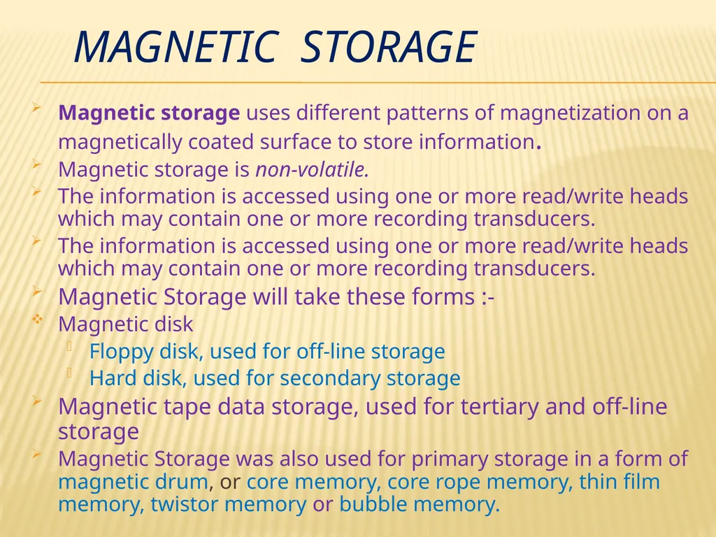 Storage technologies BY: SHIVENDRA GAURAV - slide 14 of 23