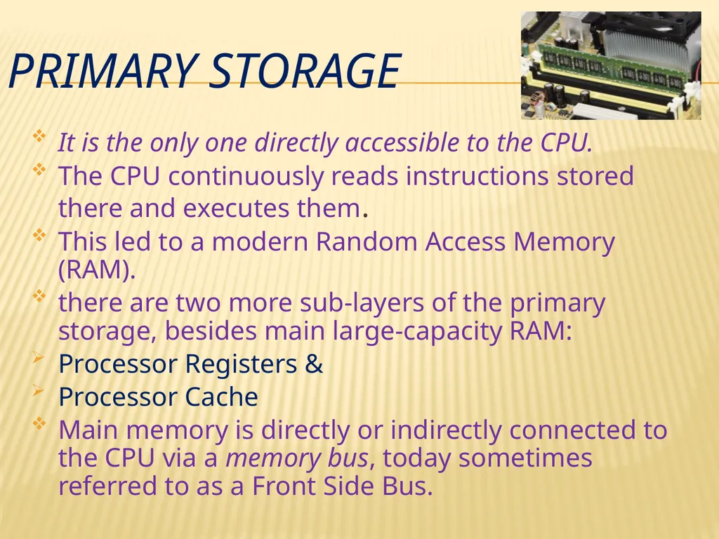 Storage technologies BY: SHIVENDRA GAURAV - slide 3 of 23