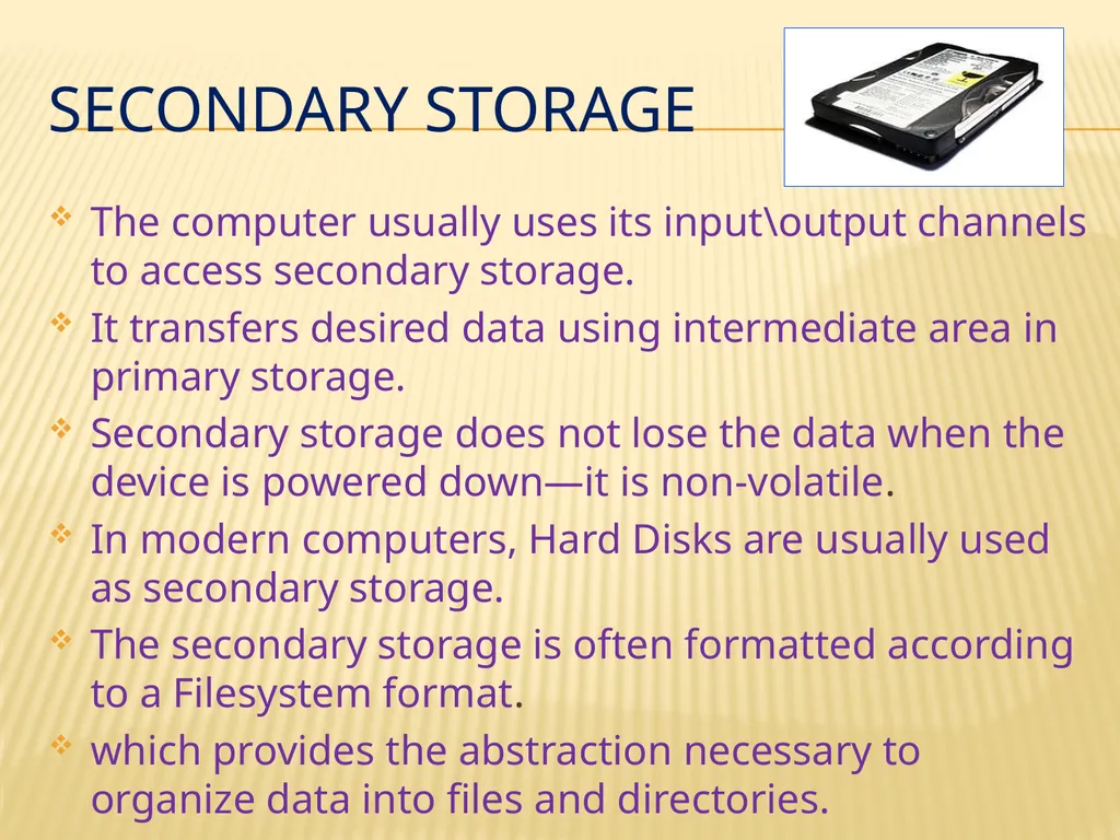 Storage technologies BY: SHIVENDRA GAURAV - slide 4 of 23