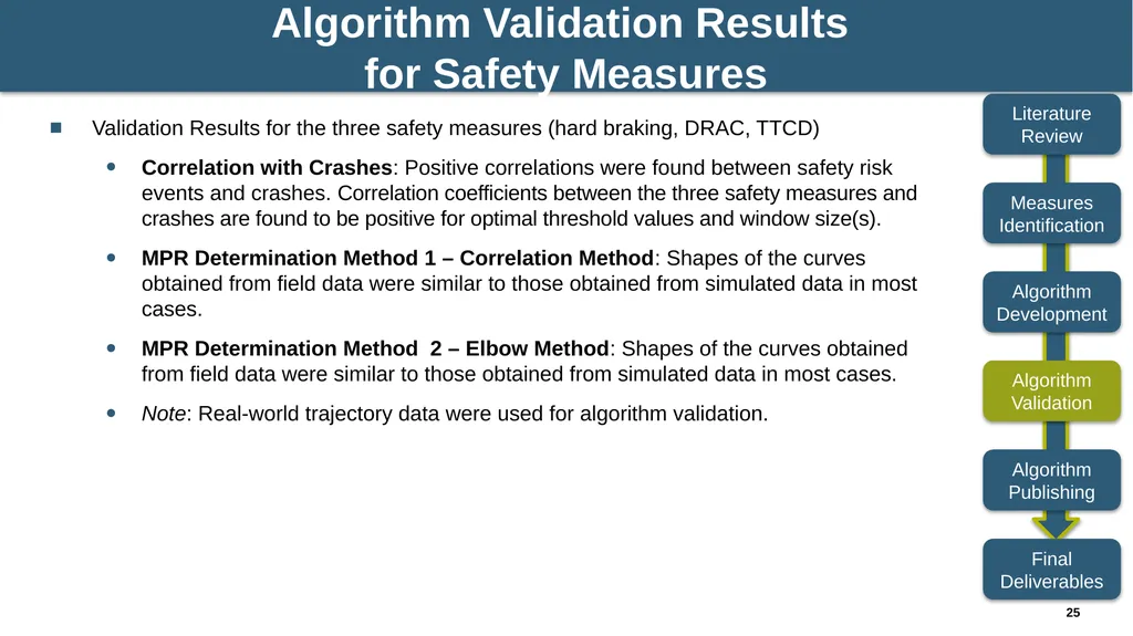 NCHRP 03-137: Algorithms to Convert Basic Safety - slide 25 of 31