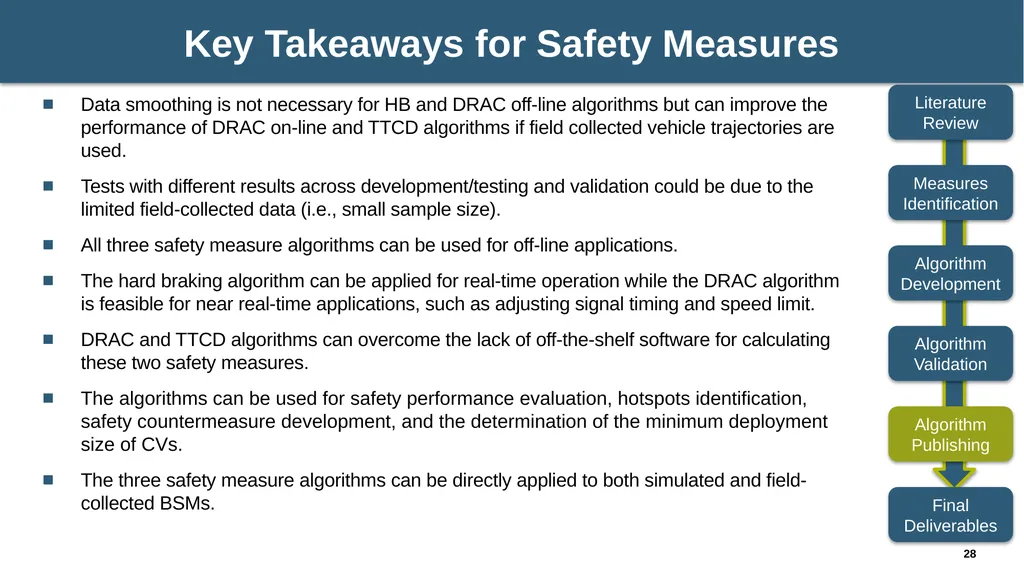 NCHRP 03-137: Algorithms to Convert Basic Safety - slide 28 of 31