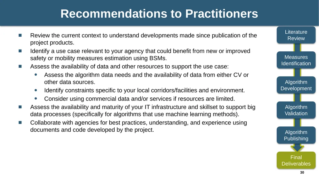 NCHRP 03-137: Algorithms to Convert Basic Safety - slide 30 of 31