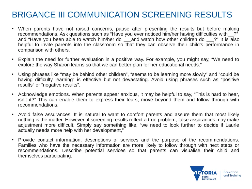 Because of the significant role parents/caregivers - slide 2 of 3