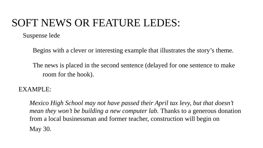 OTHER LEDES AND QUOTES Yet again… there’s more! - slide 7 of 11