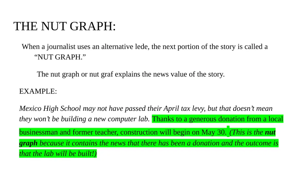 OTHER LEDES AND QUOTES Yet again… there’s more! - slide 9 of 11