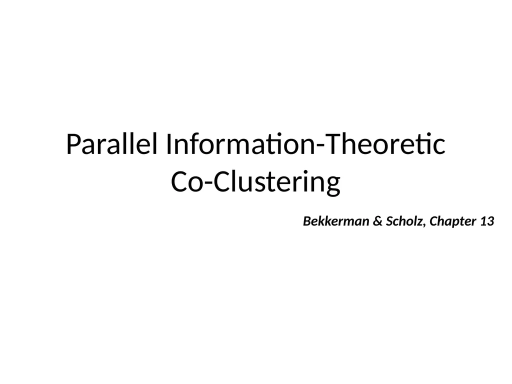 Scaling Up Machine Learning Parallel and - slide 88 of 114