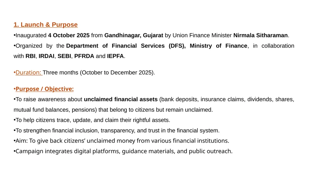 “आपकी पूँजी, आपका अधिकार” Campaign Launched by - slide 2 of 11