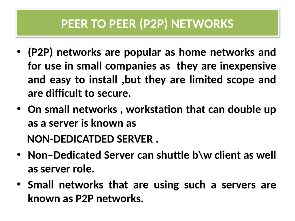 CHAPTER - XI COMPUTER NETWORKS I Class XII Unit I - slide 44 of 115