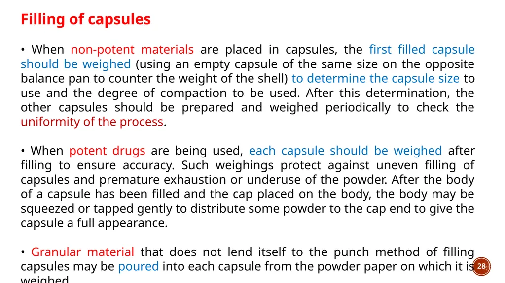 1 lec 6 Pharmaceutical Technology II capsules 3rd - slide 28 of 41