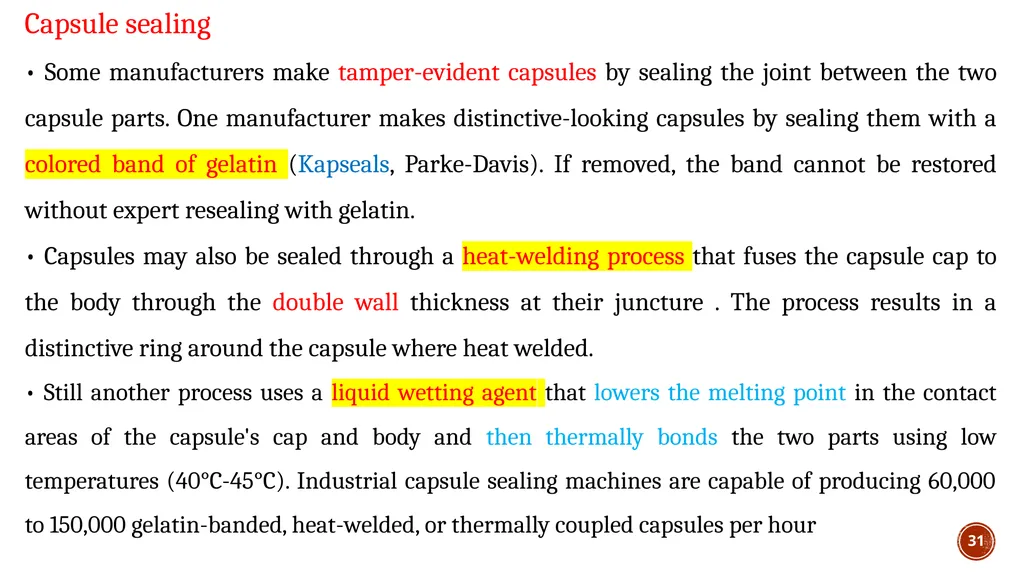 1 lec 6 Pharmaceutical Technology II capsules 3rd - slide 31 of 41