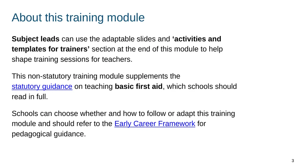 Teaching basic first aid ADAPT THIS FOR YOUR OWN - slide 3 of 104