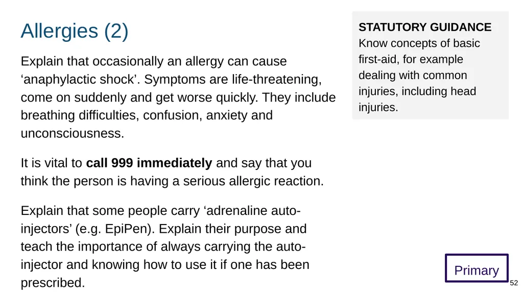 Teaching basic first aid ADAPT THIS FOR YOUR OWN - slide 52 of 104