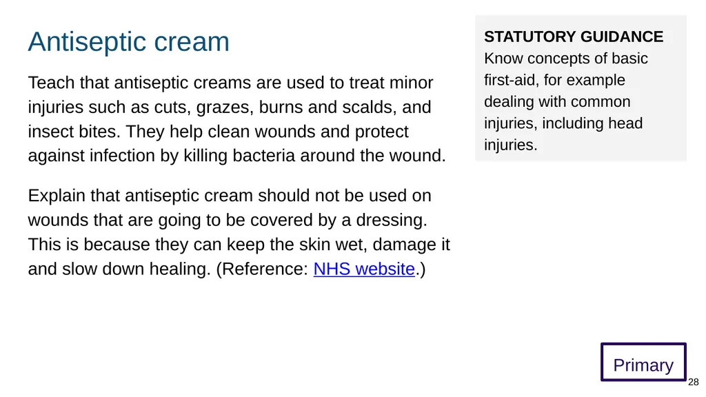 Teaching basic first aid ADAPT THIS FOR YOUR OWN - slide 28 of 104