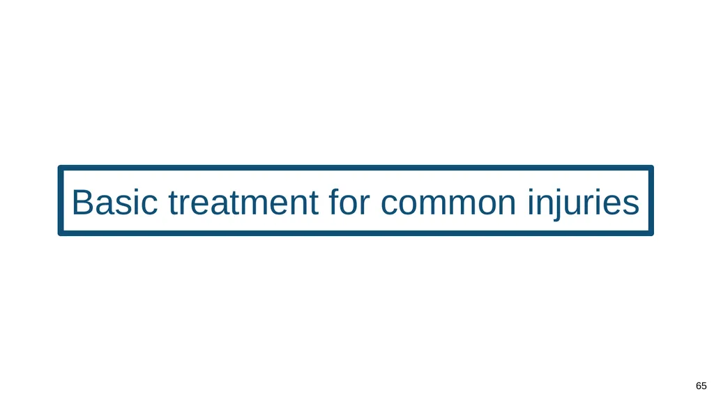 Teaching basic first aid ADAPT THIS FOR YOUR OWN - slide 65 of 104