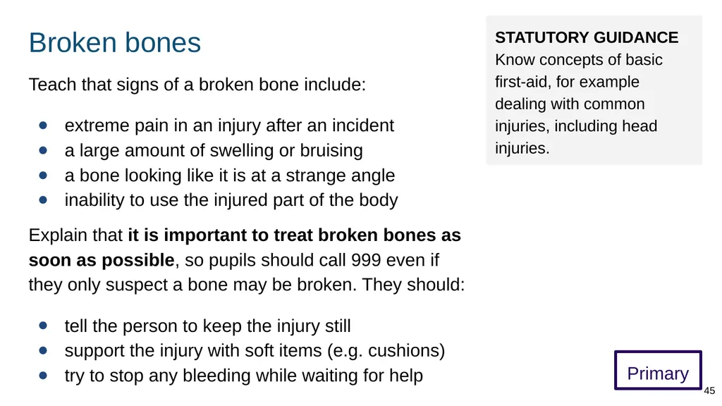 Teaching basic first aid ADAPT THIS FOR YOUR OWN - slide 45 of 104