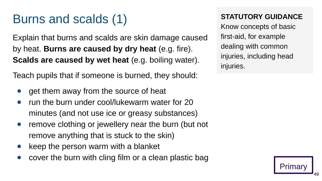 Teaching basic first aid ADAPT THIS FOR YOUR OWN - slide 49 of 104