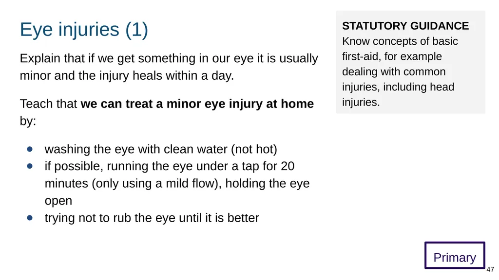 Teaching basic first aid ADAPT THIS FOR YOUR OWN - slide 47 of 104