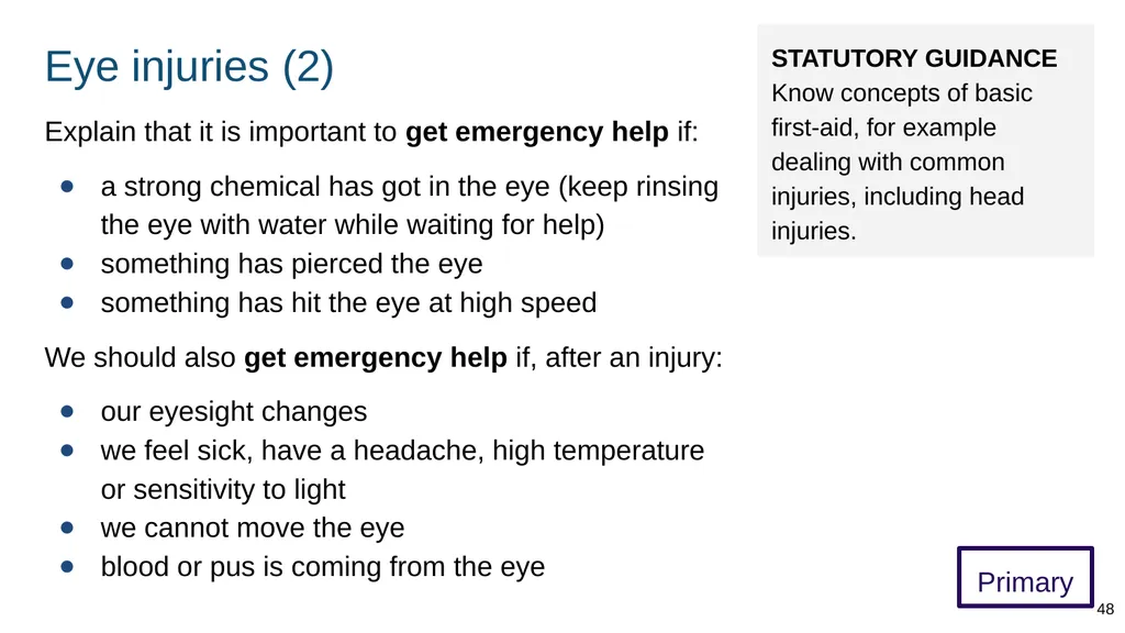 Teaching basic first aid ADAPT THIS FOR YOUR OWN - slide 48 of 104
