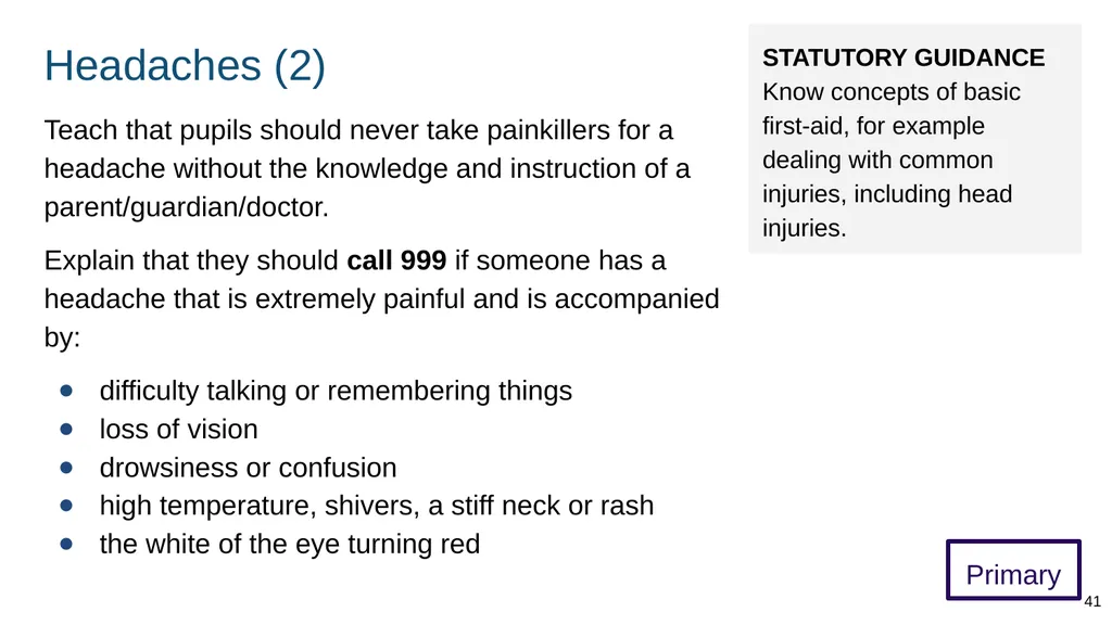 Teaching basic first aid ADAPT THIS FOR YOUR OWN - slide 41 of 104