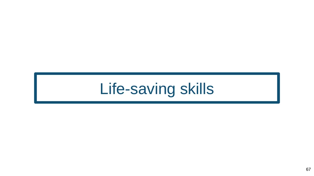 Teaching basic first aid ADAPT THIS FOR YOUR OWN - slide 67 of 104