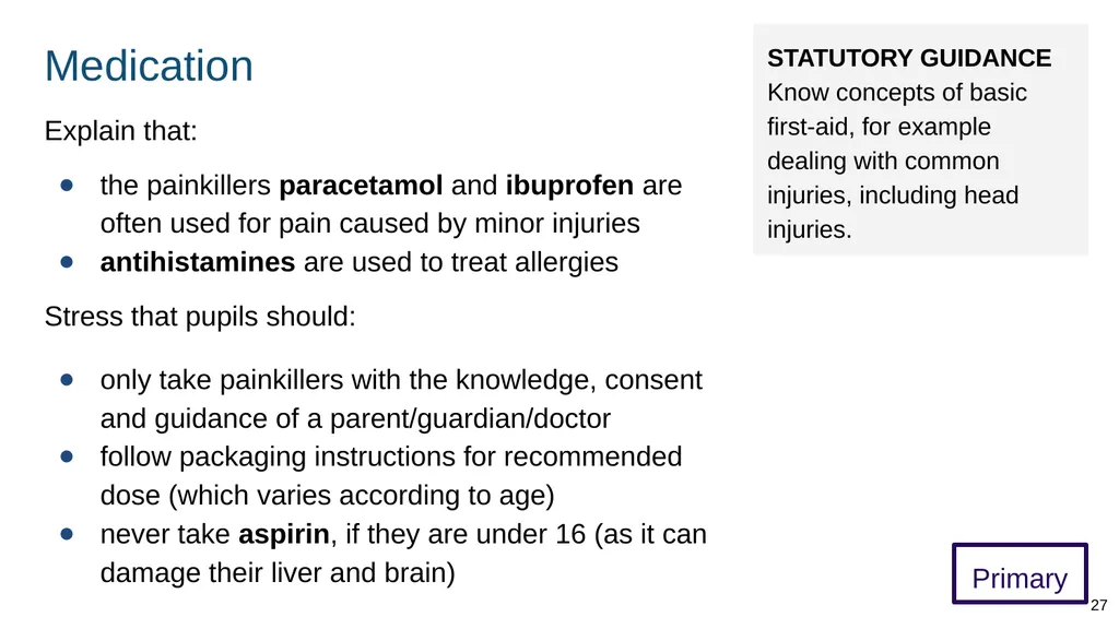 Teaching basic first aid ADAPT THIS FOR YOUR OWN - slide 27 of 104