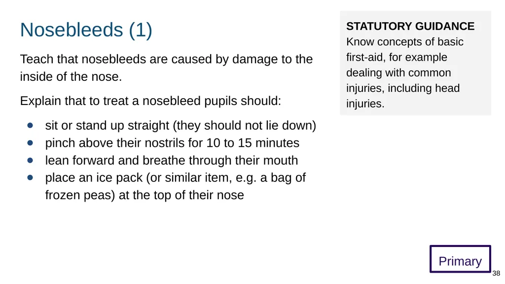 Teaching basic first aid ADAPT THIS FOR YOUR OWN - slide 38 of 104