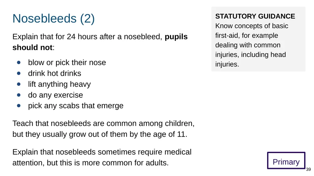 Teaching basic first aid ADAPT THIS FOR YOUR OWN - slide 39 of 104