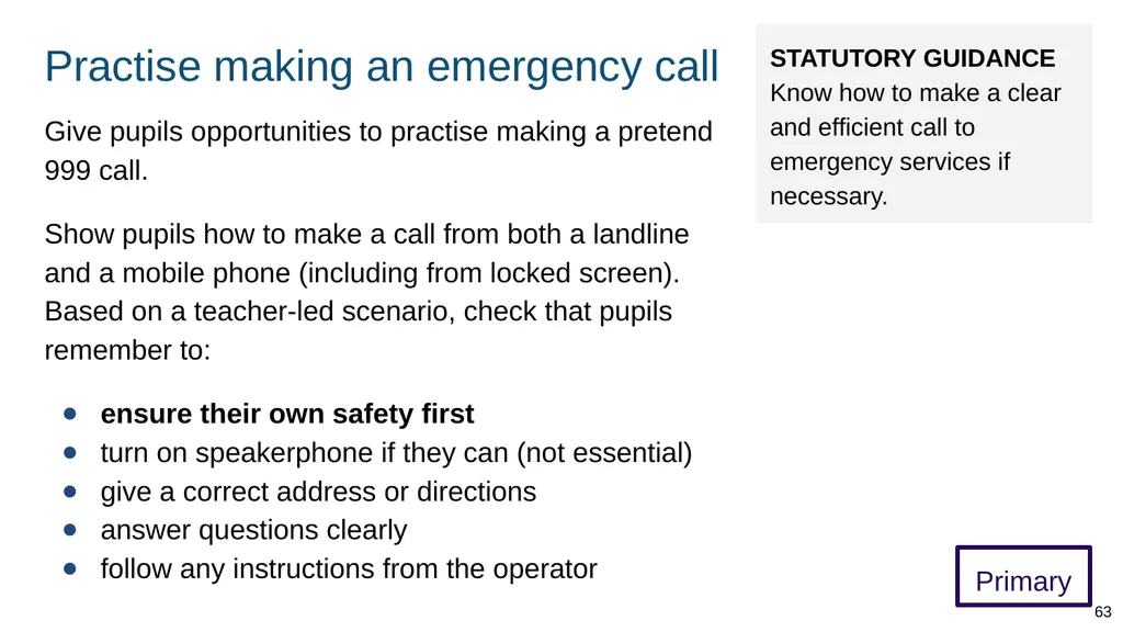 Teaching basic first aid ADAPT THIS FOR YOUR OWN - slide 63 of 104