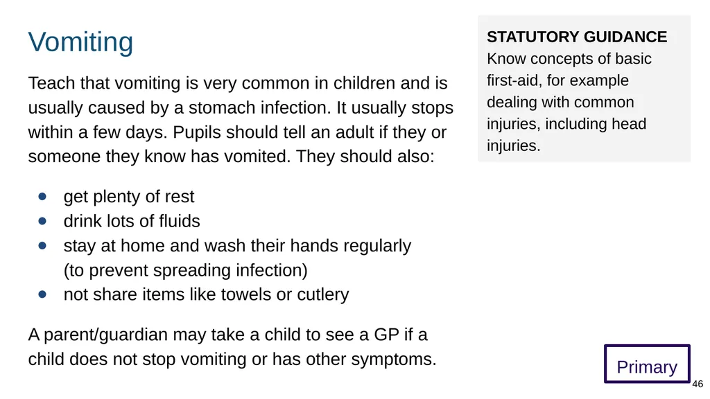 Teaching basic first aid ADAPT THIS FOR YOUR OWN - slide 46 of 104