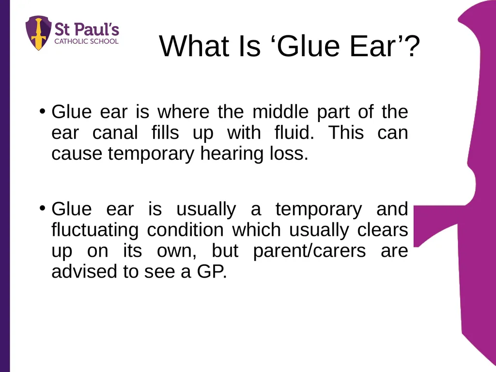 Supporting Children and Young People with Glue Ear - slide 2 of 15