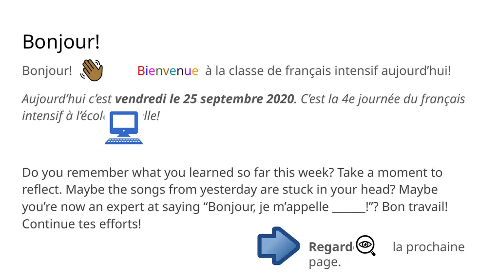 École virtuelle TDSB 4e année français intensif - slide 6 of 12