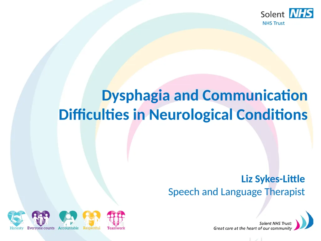 Dysphagia and Communication Difficulties in - slide 1 of 29