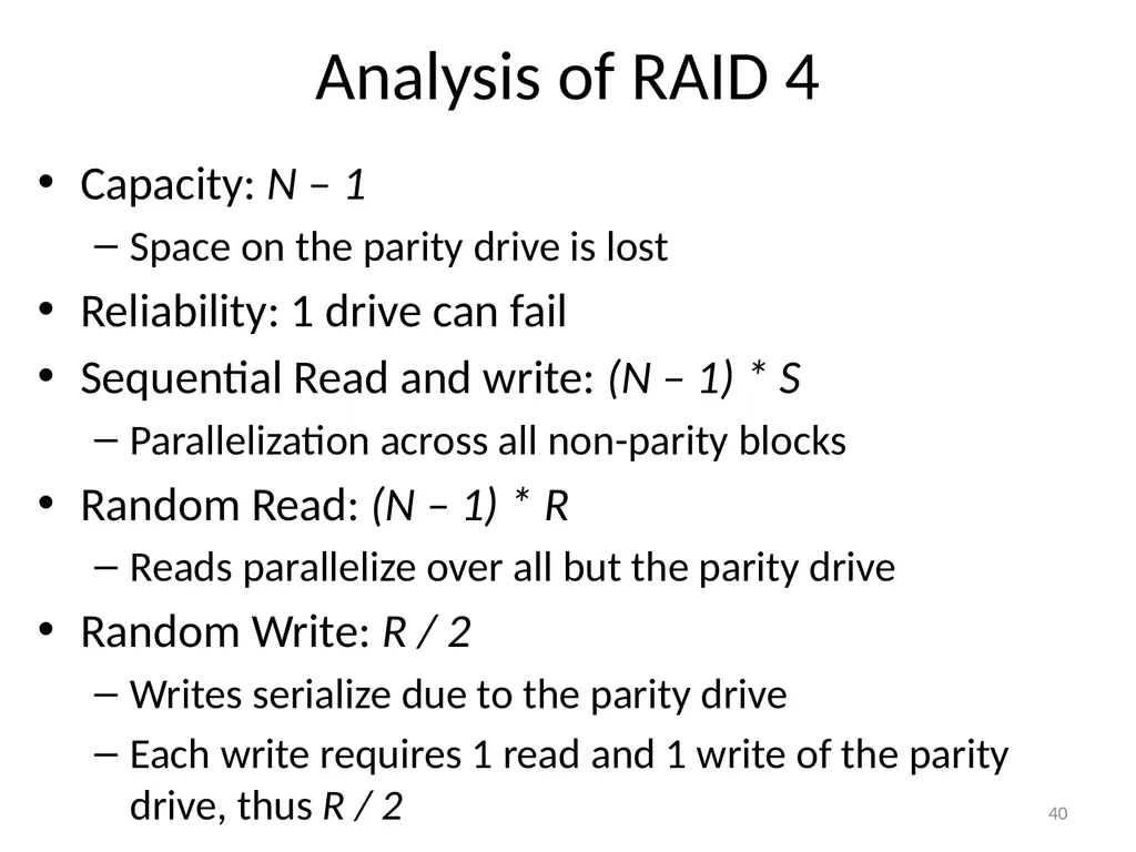 CS 5600 Computer Systems Storage Devices Hard - slide 40 of 62