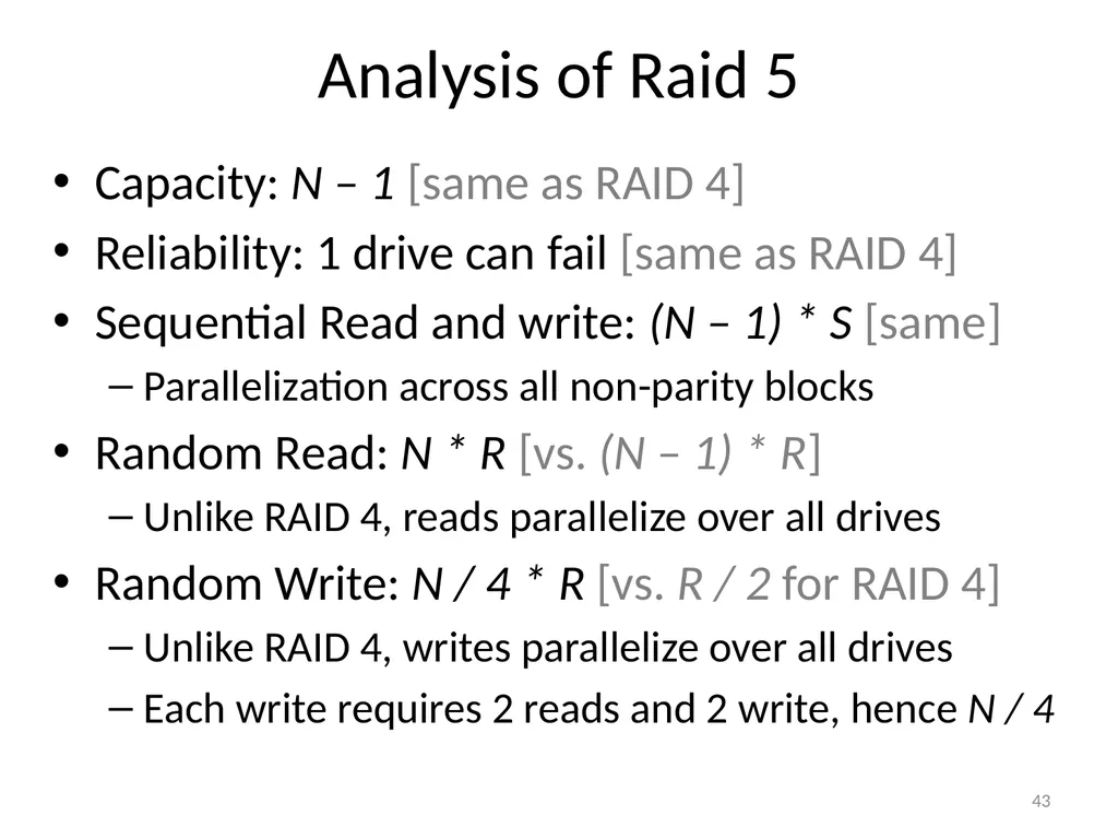 CS 5600 Computer Systems Storage Devices Hard - slide 43 of 62
