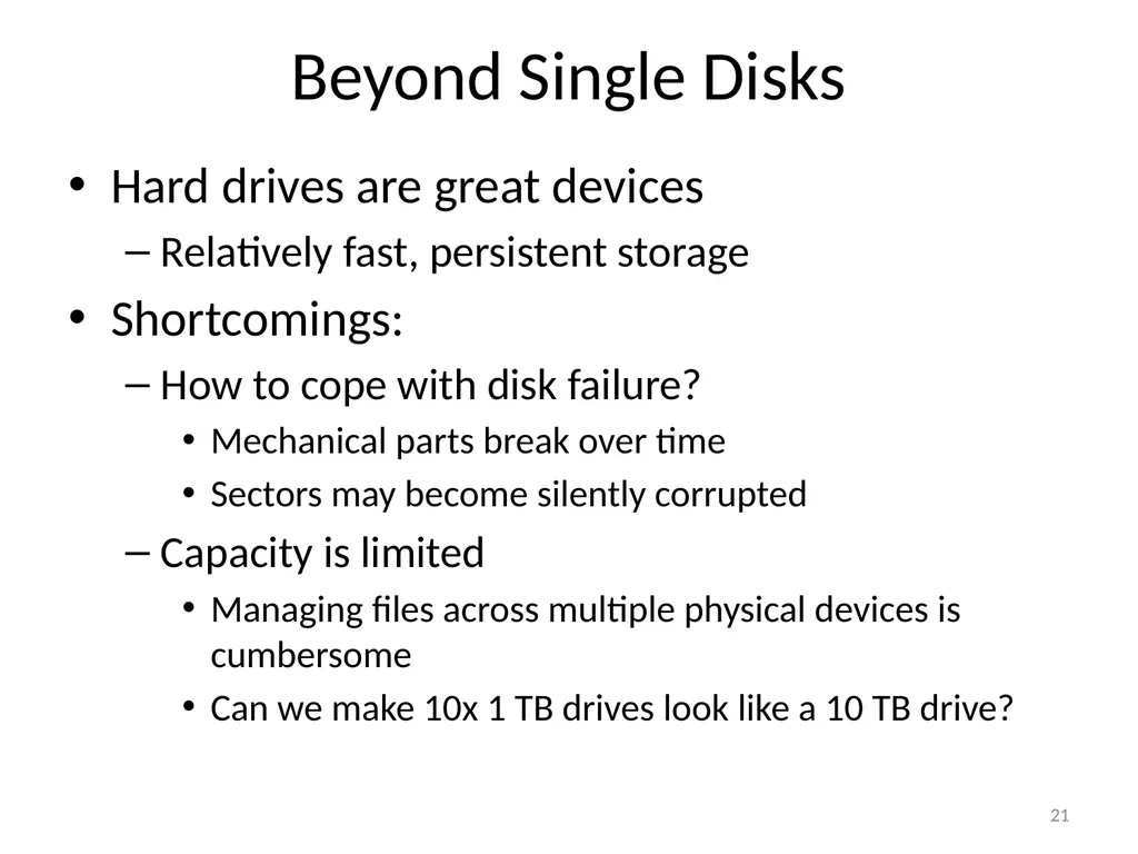CS 5600 Computer Systems Storage Devices Hard - slide 21 of 62