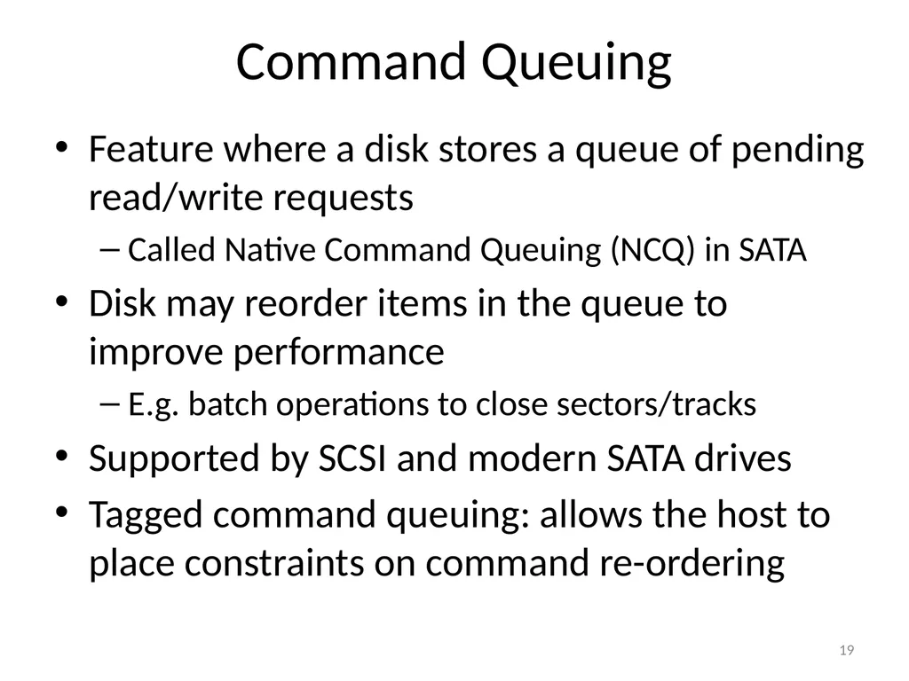 CS 5600 Computer Systems Storage Devices Hard - slide 19 of 62