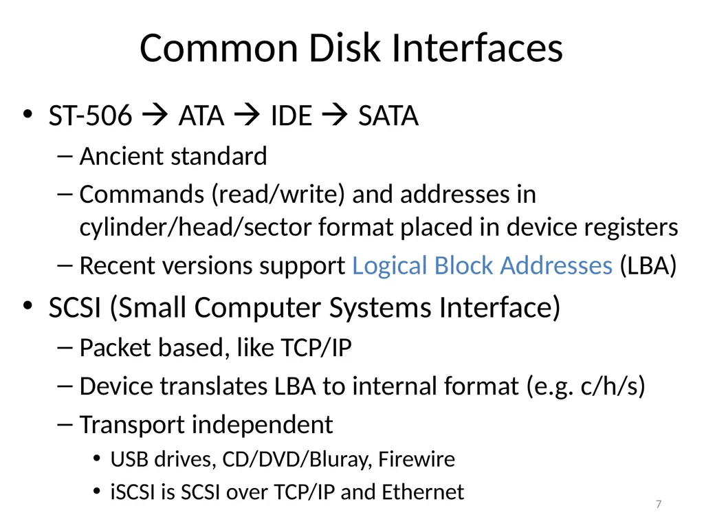 CS 5600 Computer Systems Storage Devices Hard - slide 7 of 62