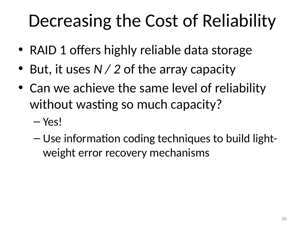 CS 5600 Computer Systems Storage Devices Hard - slide 36 of 62