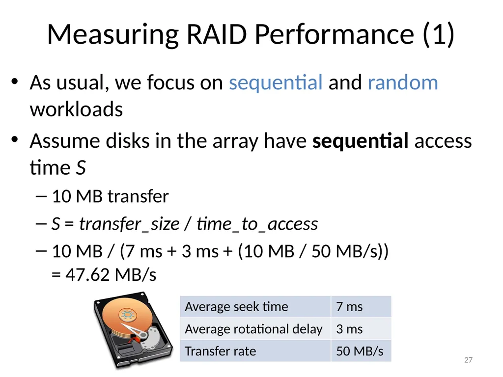 CS 5600 Computer Systems Storage Devices Hard - slide 27 of 62
