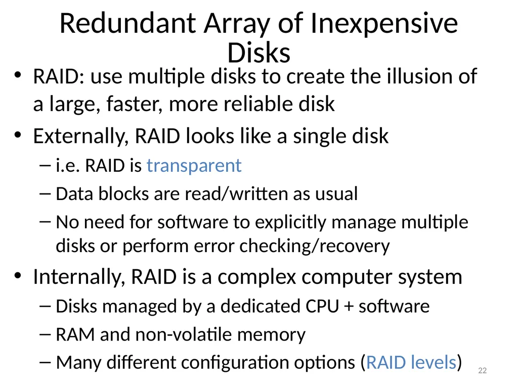 CS 5600 Computer Systems Storage Devices Hard - slide 22 of 62
