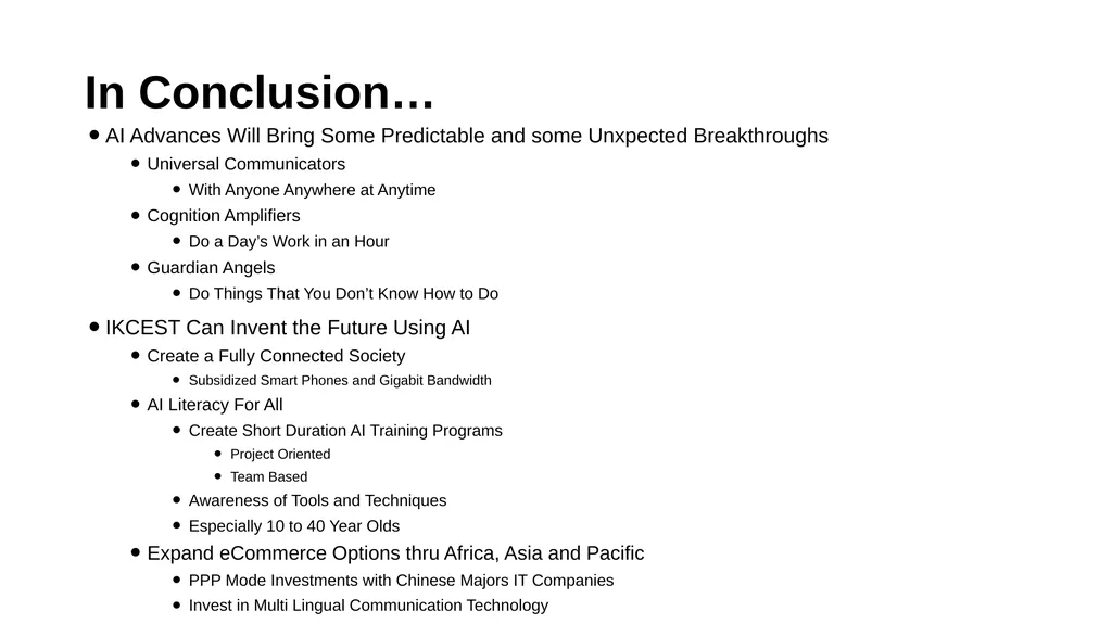 Knowledge As A Service (KaaS) Inventing the Future - slide 32 of 32