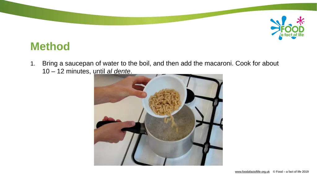 Macaroni cheese Complexity: medium 100g macaroni - slide 5 of 20