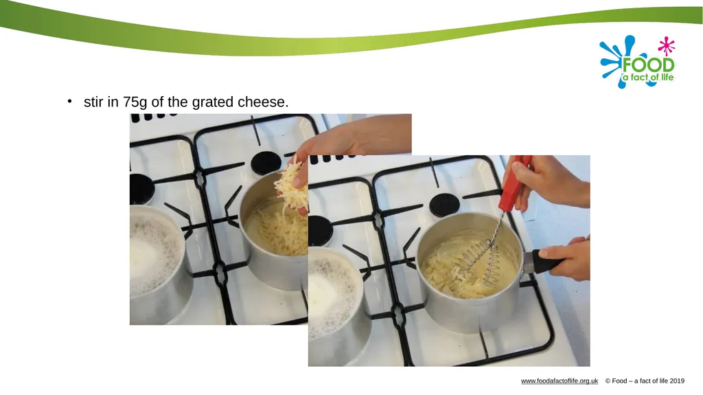 Macaroni cheese Complexity: medium 100g macaroni - slide 10 of 20