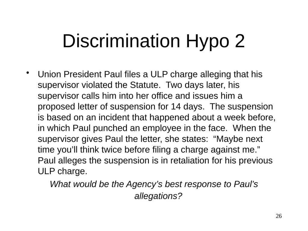 Discrimination The Federal Service - slide 26 of 31
