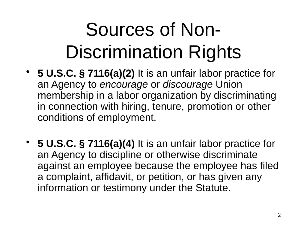 Discrimination The Federal Service - slide 2 of 31